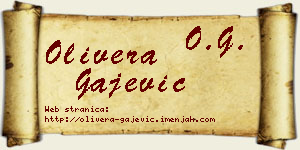 Olivera Gajević vizit kartica